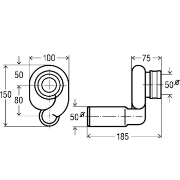 VIEGA Pisuāra sifons 50 492465 VIEGA Pisuāra sifons 50 492465