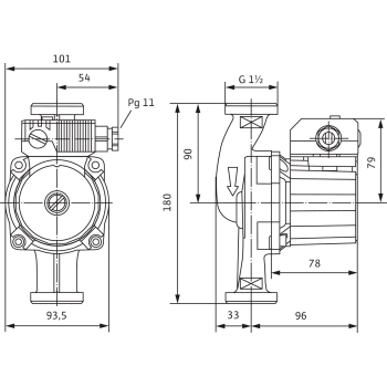 Cirkulācijas Sūknis Wilo Star-Z 25/6 11/2'' 180 (4047573) 113270