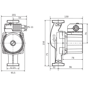 Cirkulācijas Sūknis Wilo Star-Z 20/4-3 11/4'' 150 (4081193) 113273