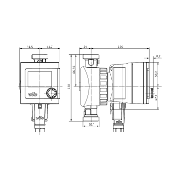 Cirkulācijas Sūknis Wilo Star-Z NOVA T 138mm (4222650 113277