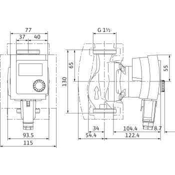 WILO Cirkulācijas sūknis Stratos Pico 25/1-6 130, 4216617