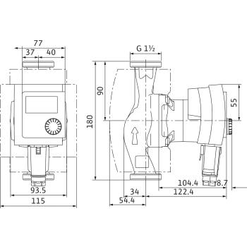 WILO Cirkulācijas sūknis Stratos Pico 25/1-6 180, 4216613