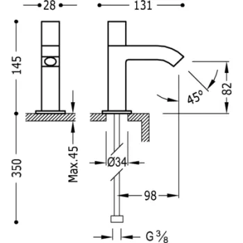 TRES SLIM-exclusive Krāns aukstajam ūdenim, 00750301AC