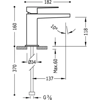 TRES-SLIM exclusive Izlietnes jaucējkrāns, 20210301NM