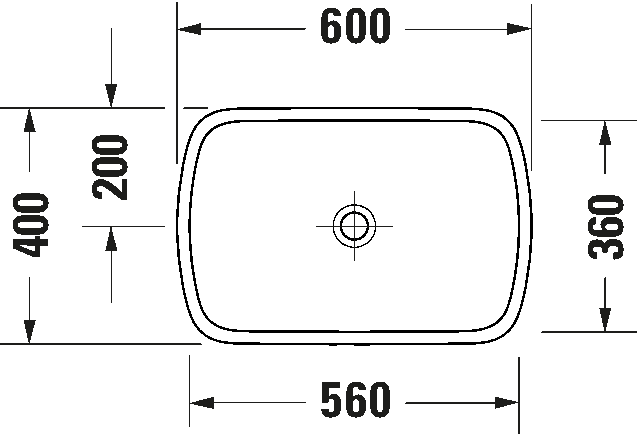 Раковина для ванной Duravit Qatego, 600x400 мм, белый