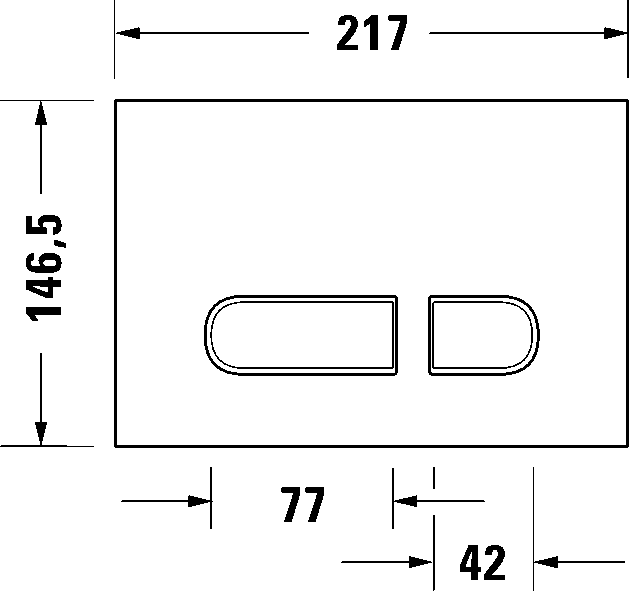 Taustiņš montāžas rāmim Duravit DuraSystem® A1, 217 x 147 mm, hroms Taustiņš montāžas rāmim Duravit DuraSystem® A1, 217 x 147 mm, hroms
